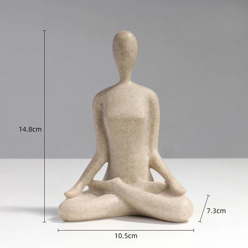 Abstrakcyjna joga medytacja ćwiczenia żywica duchowa figurka rzeźba dekoracja biurka - Image 6