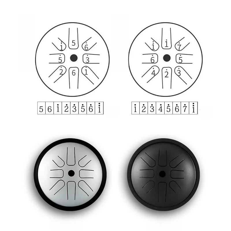 Bęben językowy ze stali Buddha Stones , dźwięk uzdrawiający, joga, medytacja, zestaw perkusyjny, 8 nut, 6-calowy instrument perkusyjny - Image 10