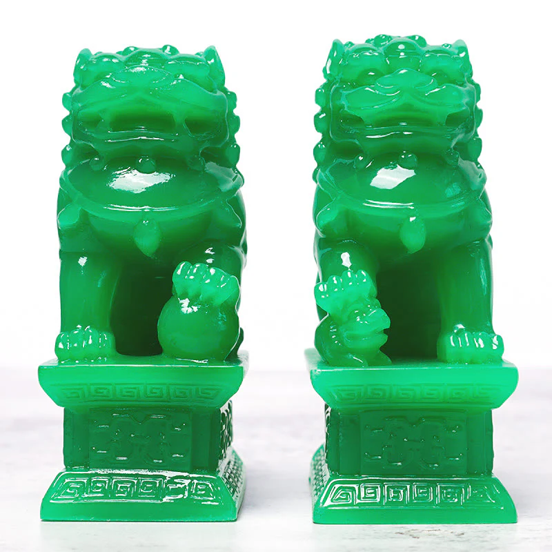 Bogactwo Dobrobyt Para Fu Foo Dogs Strażnicy Lwa Statuetki Dekoracja Domu - Image 4