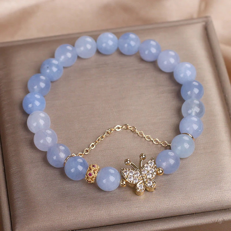 Bransoletka Buddha Stones Aquamarine Butterfly Serenity - Image 3