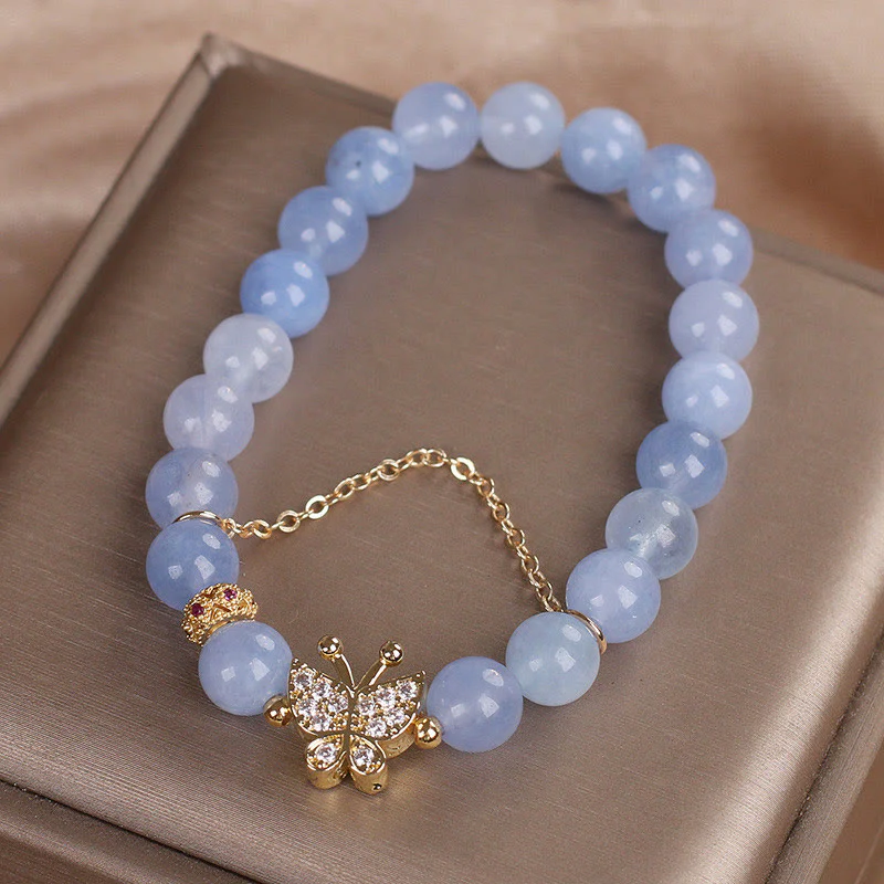 Bransoletka Buddha Stones Aquamarine Butterfly Serenity - Image 4