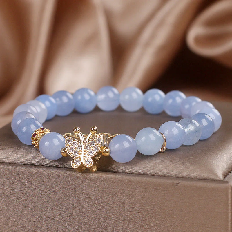 Bransoletka Buddha Stones Aquamarine Butterfly Serenity - Image 5
