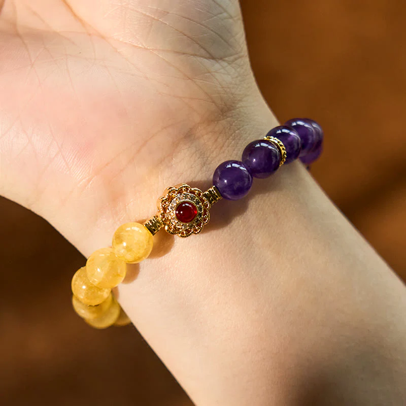 Bransoletka Buddha Stones Citrine Amethyst Pleasure - Image 6