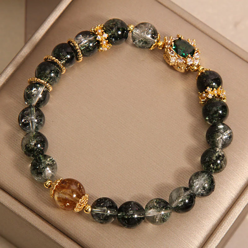 Bransoletka Buddha Stones Green Phantom Green Crystal Confidence - Image 4