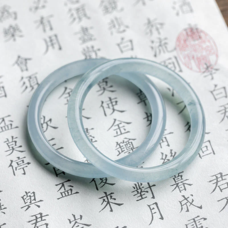 Bransoletka Buddha Stones Natural Aquamarine Serenity Bangle - Image 15