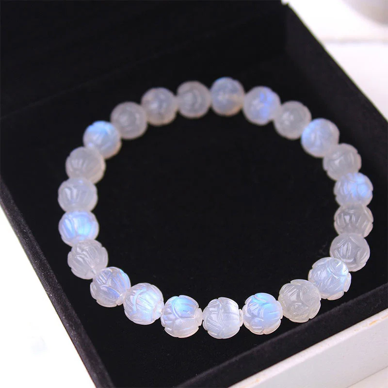 Bransoletka Buddha Stones Natural Moonstone Lotus Love - Image 10
