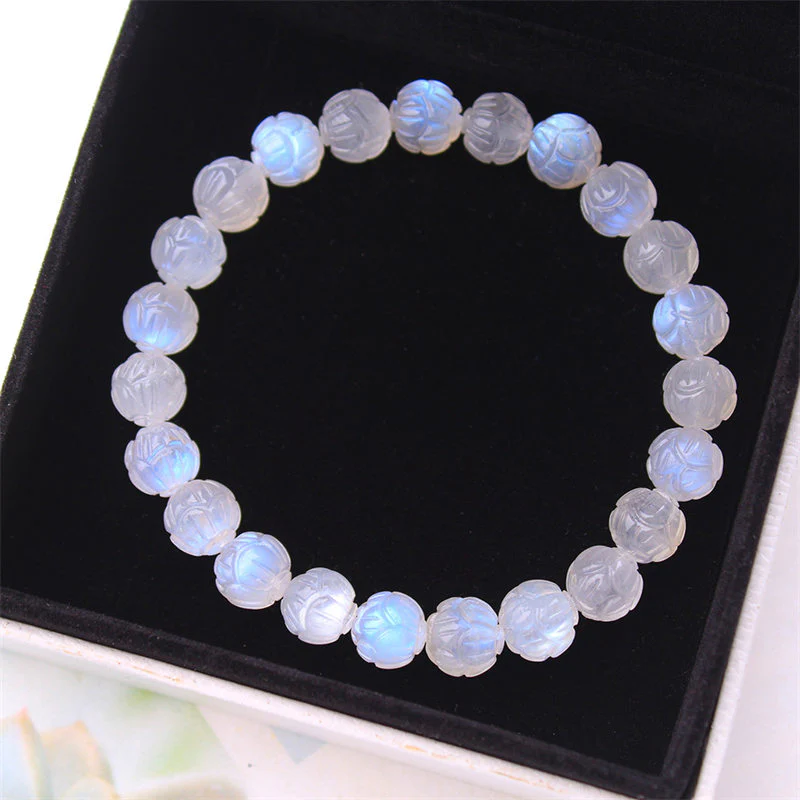 Bransoletka Buddha Stones Natural Moonstone Lotus Love - Image 11