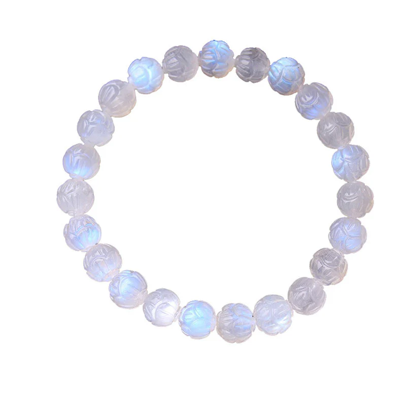 Bransoletka Buddha Stones Natural Moonstone Lotus Love - Image 15