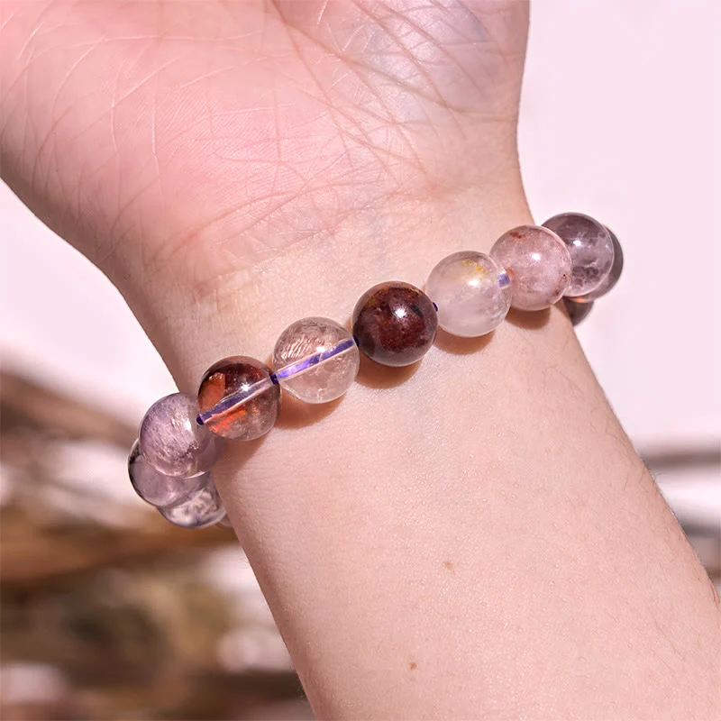 Bransoletka Buddha Stones Natural Purple Phantom Love Wisdom - Image 6