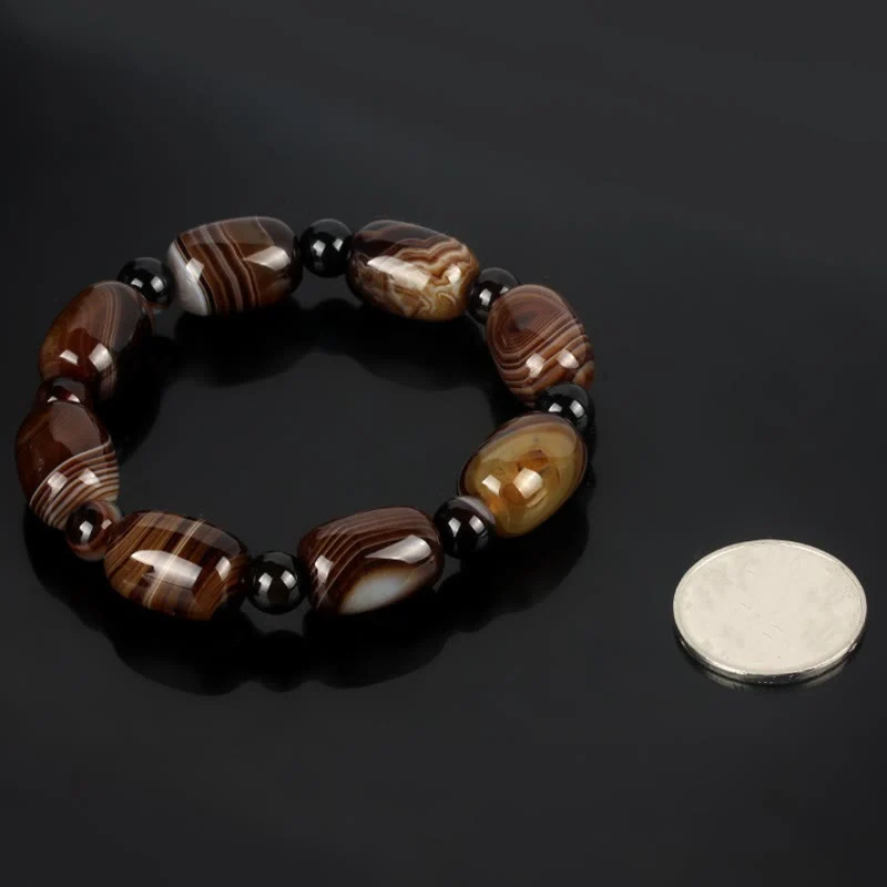 Bransoletka Buddha Stones Natural Sardonyx Courage Happiness - Image 8