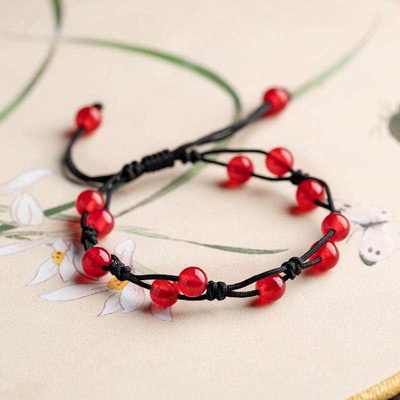 Bransoletka Buddha Stones Red Agat Moss Agat Cinnabar Calm - Image 20