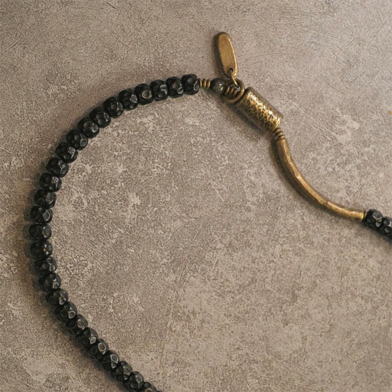 Bransoletka z potrójnym owinięciem "Buddha Stones Retro Coconut Shell Brass Copper Happiness" - Image 14