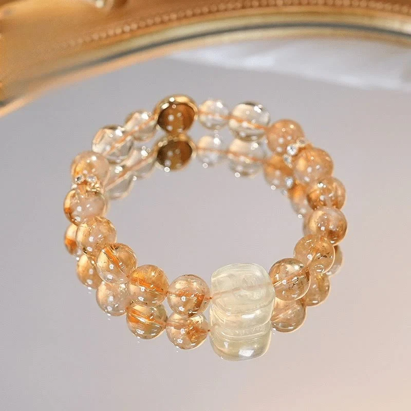 Bransoletka Buddha Stones Topaz Cytryn Tygrysie Oko Zakiram Bogini Bogactwa - Image 3