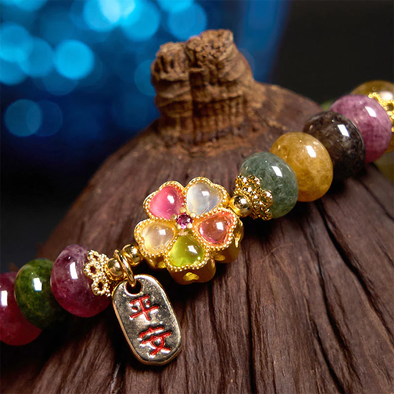 Bransoletka Buddha Stones Turmalin Jade Safe And Well Love - Image 3