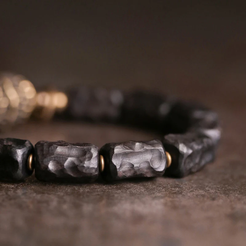 Bransoletka dla par z Buddha Stones, drewna hebanowego i miedzi, równowaga, ochrona - Image 7
