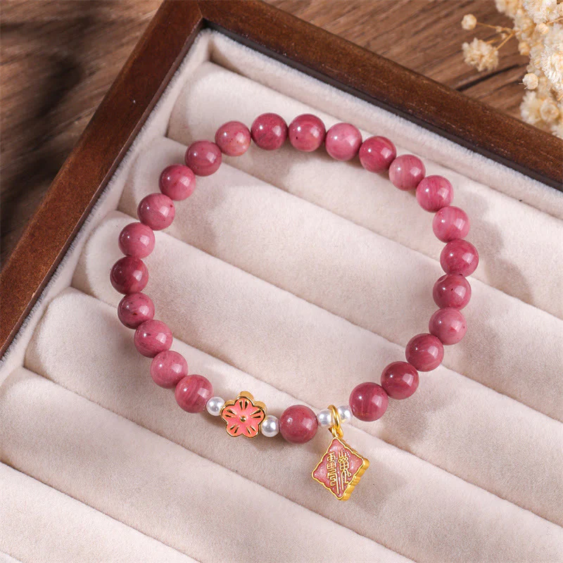 Bransoletka energetyczna Buddha Stones Rhodonite Peach Blossom Loving Energy - Image 3