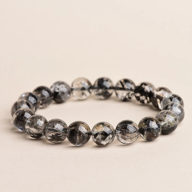 Bransoletka medytacyjna z ochroną diamentową z Buddha Stones Herkimer