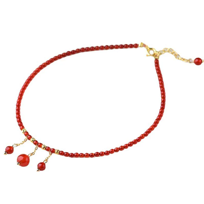 Bransoletka na kostkę Red Agate Confidence Calm - Image 9
