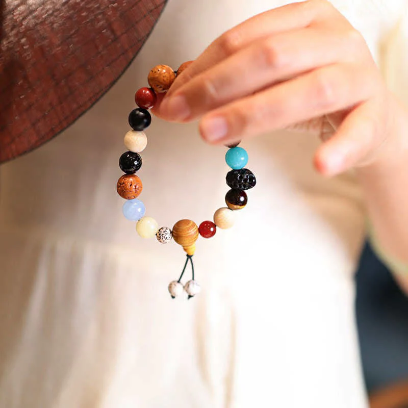 Bransoletka na nadgarstek Mala z Buddha Stones Bodhi Seed Agat Wisdom Harmony - Image 3