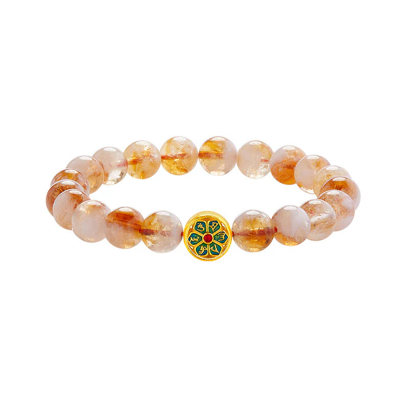 Bransoletka ochronna Buddha Stones 999 Sterling Silver Citrine Om Mani Padme Hum - Image 12