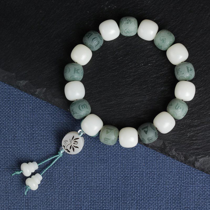 Bransoletka ochronna Buddha Stones White Bodhi Six True Words - Image 4