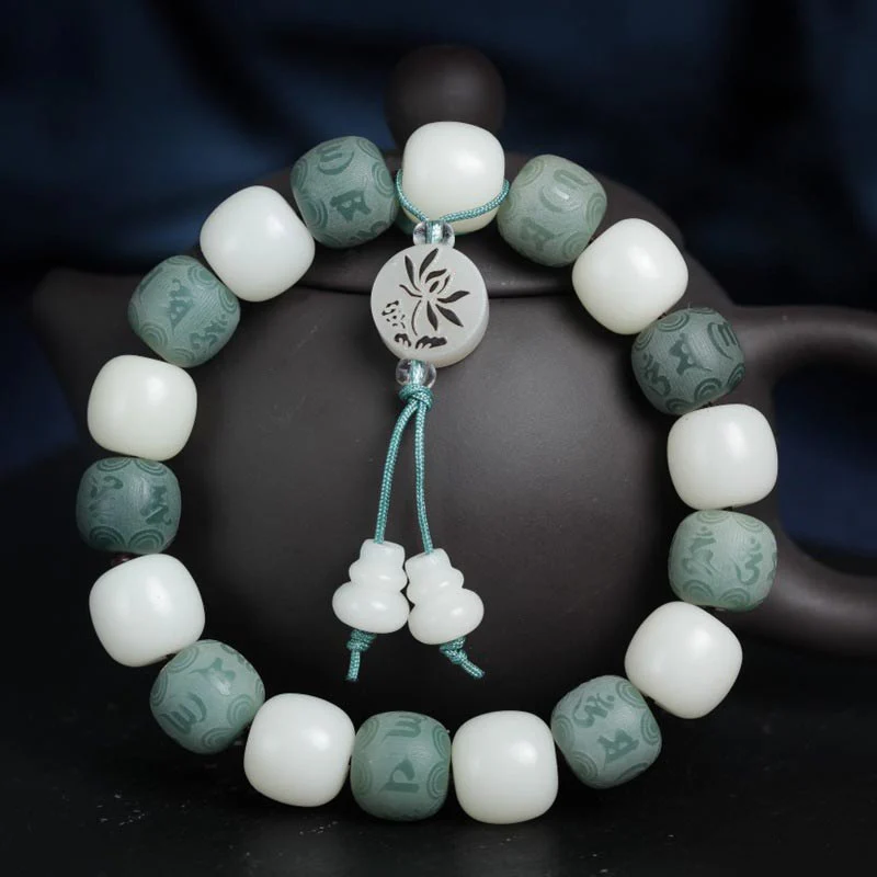 Bransoletka ochronna Buddha Stones White Bodhi Six True Words - Image 5