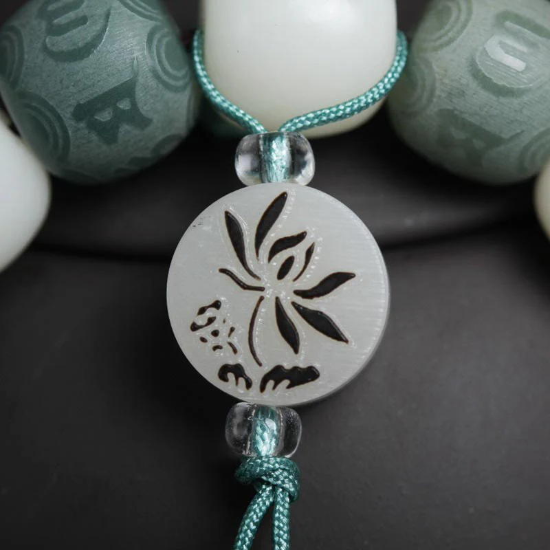 Bransoletka ochronna Buddha Stones White Bodhi Six True Words - Image 8