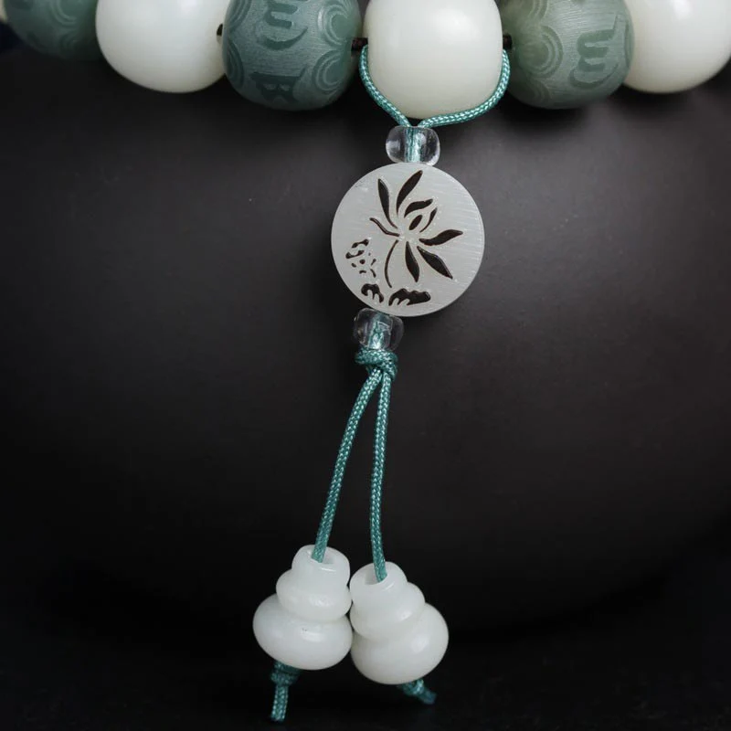Bransoletka ochronna Buddha Stones White Bodhi Six True Words - Image 9