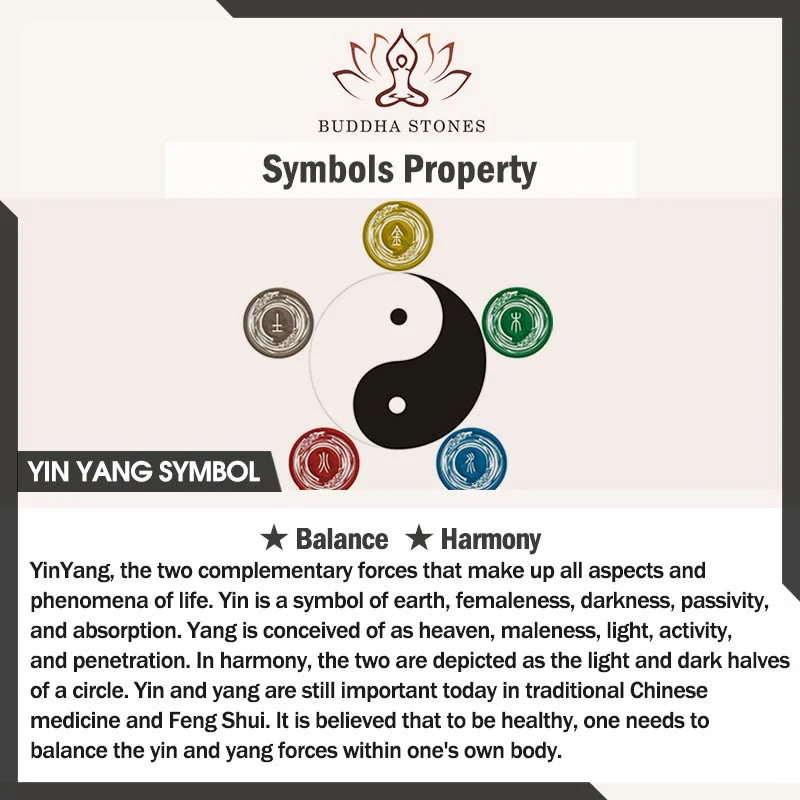 Bransoletka ochronna Yin Yang z naturalnego, kolorowego kwarcu rutylowego z Buddha Stones - Image 10
