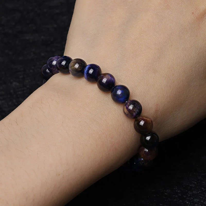 Bransoletka ochronna z Buddha Stones Natural Purple Tiger Eye - Image 6
