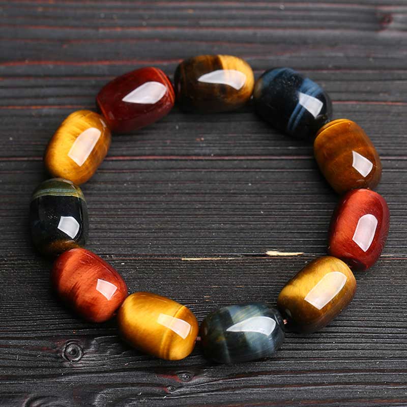 Bransoletka ochronna z Buddha Stones Natural Tiger Eye Healing Protection - Image 5