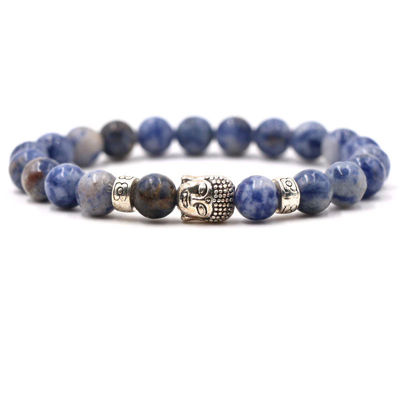Bransoletka ochronna z fioletowym agatem Buddha Stones - Image 9