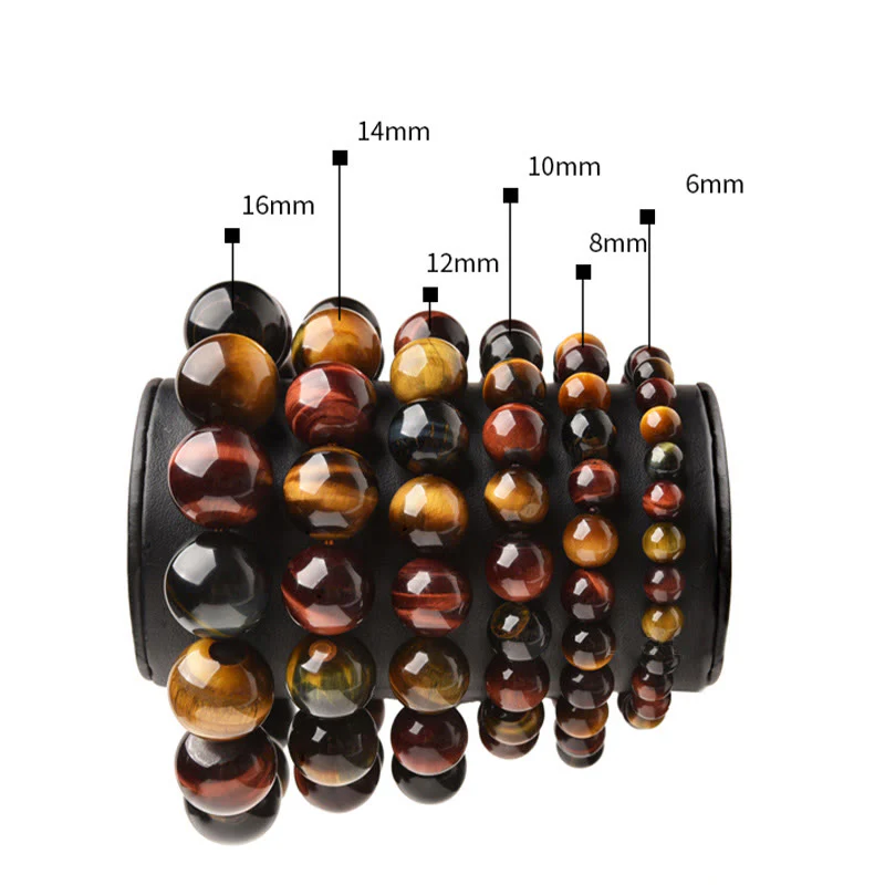 Bransoletka ochronna z naturalnego tygrysiego oka z Buddha Stones - Image 17