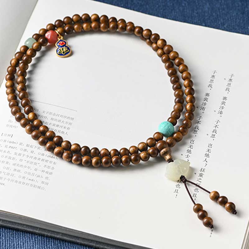 Bransoletka ochronna z palisandru tybetańskiego z Buddha Stones Mala - Image 13