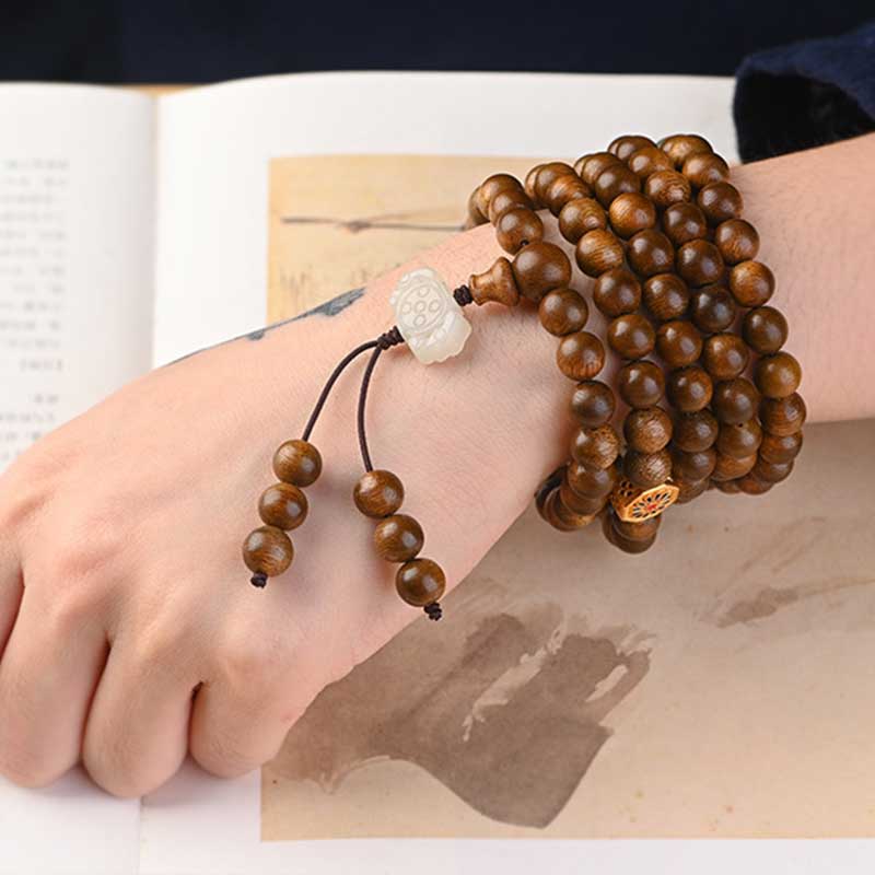 Bransoletka ochronna z palisandru tybetańskiego z Buddha Stones Mala - Image 15