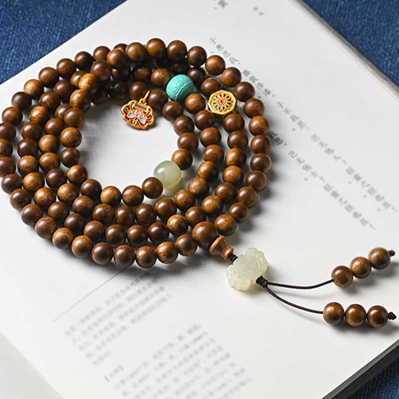 Bransoletka ochronna z palisandru tybetańskiego z Buddha Stones Mala - Image 3