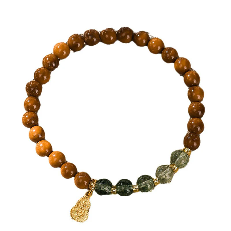 Bransoletka odstraszająca złe duchy z zielonymi fantomowymi Buddha Stones z nasionami Kuki - Image 4