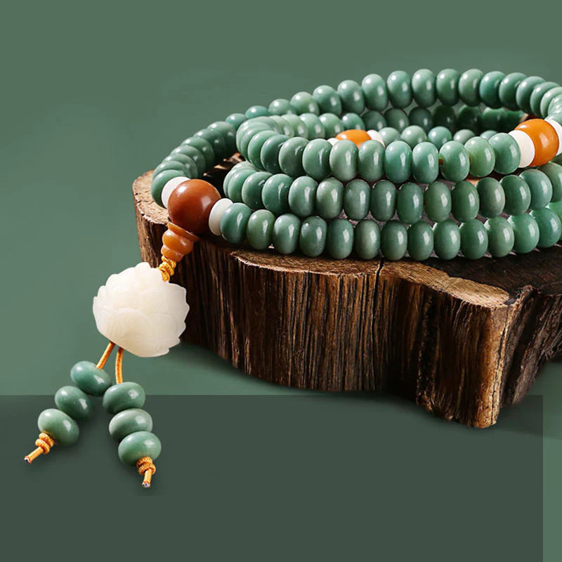 Bransoletka sukcesu Buddha Stones Lotus Cyan Bodhi Seed - Image 7