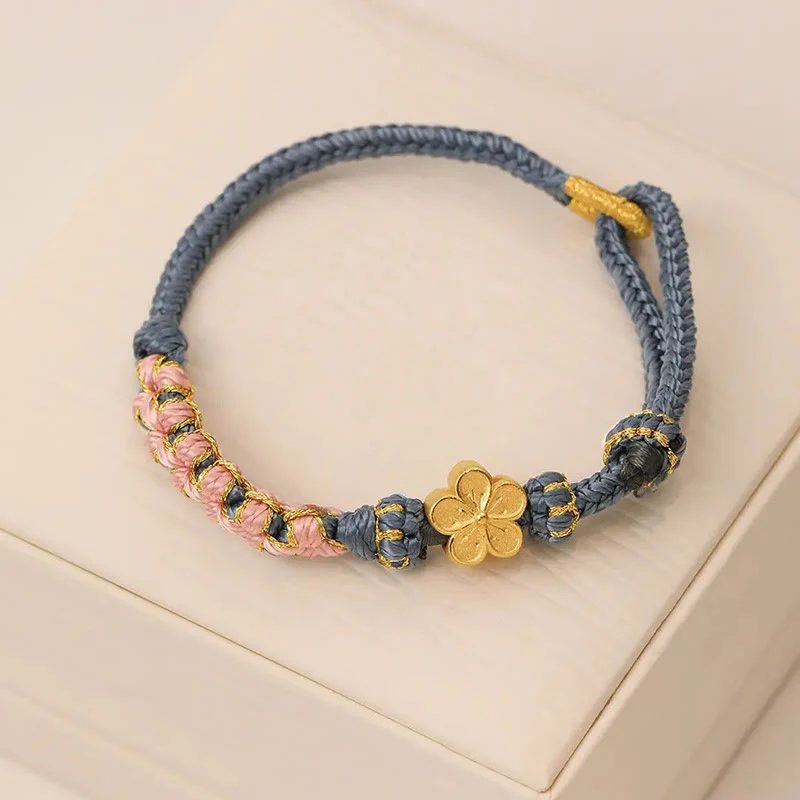 Bransoletka sznurkowa Peach Blossom Design Wealth