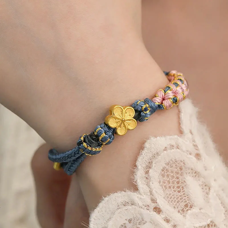 Bransoletka sznurkowa Peach Blossom Design Wealth - Image 6