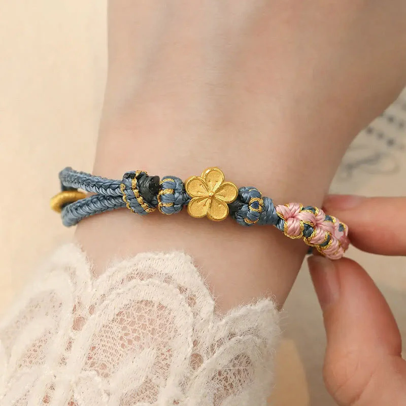 Bransoletka sznurkowa Peach Blossom Design Wealth - Image 8