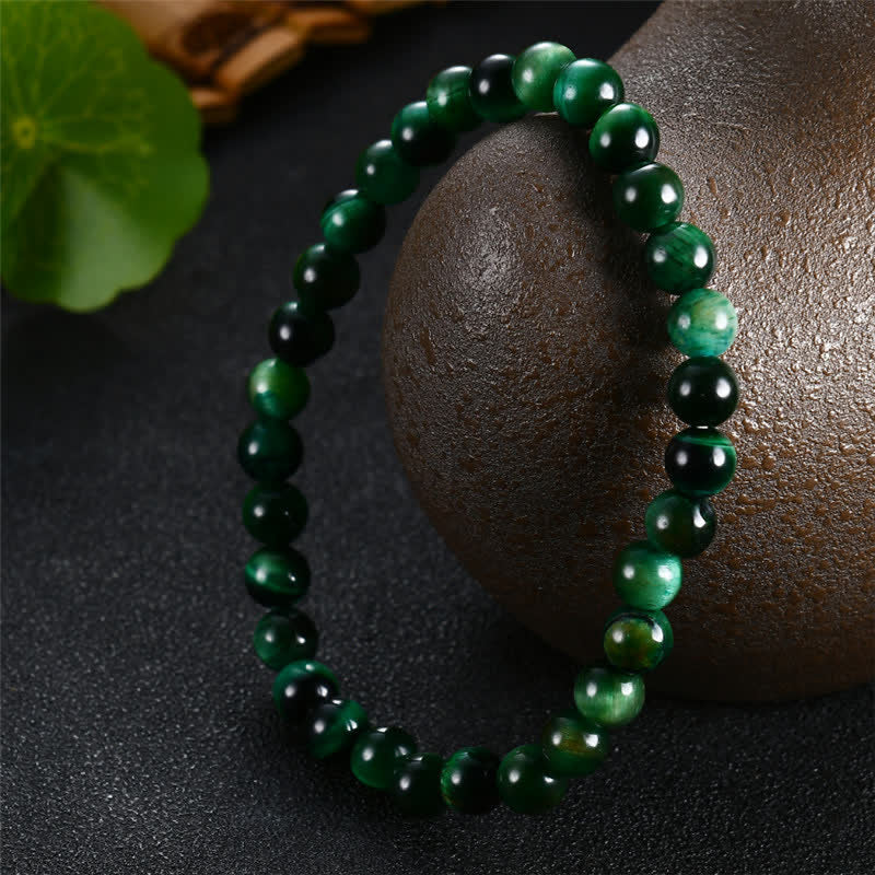 Bransoletka wzmacniająca z Buddha Stones Natural Green Tiger Eye - Image 6