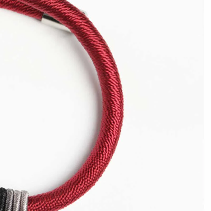 Bransoletka z Buddha Stones 925 ze srebra próby 925 Om Mani Padme Hum Peace Red String - Image 8