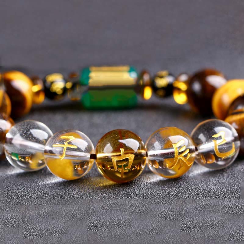 Bransoletka z Buddha Stones, chińskim znakiem zodiaku, tygrysim okiem i odwagą - Image 30