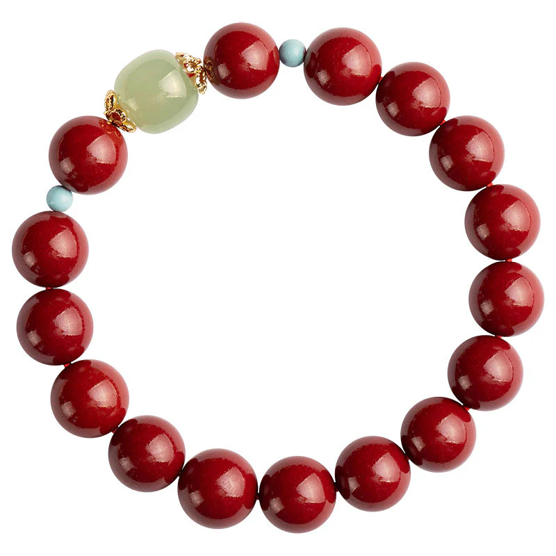 Bransoletka z Buddha Stones Cinnabar Green Aventurine Fortune Luck - Image 12