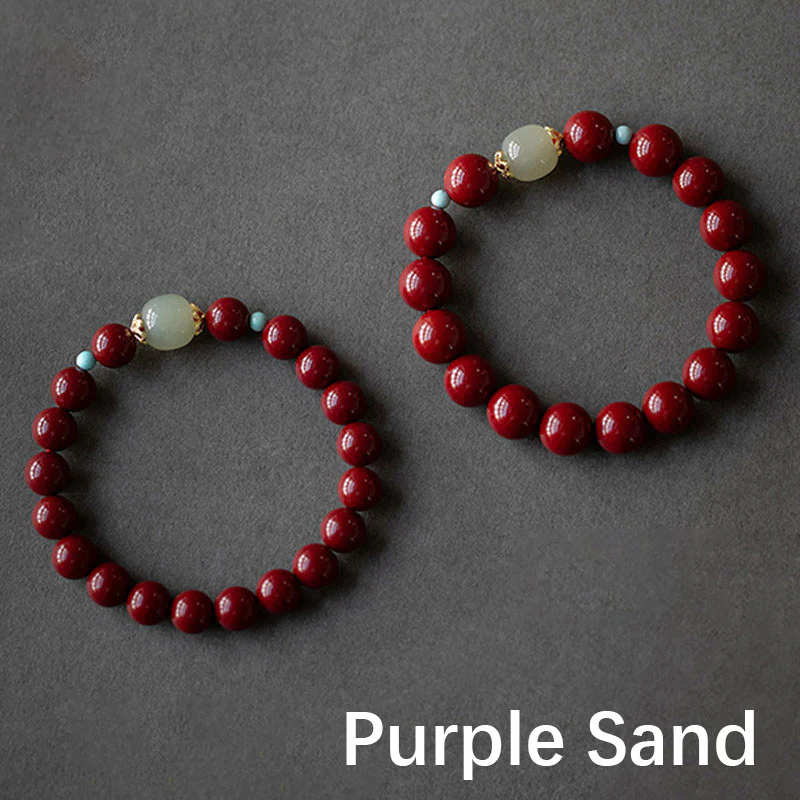 Bransoletka z Buddha Stones Cinnabar Green Aventurine Fortune Luck - Image 5