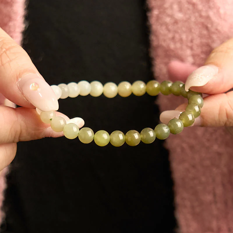 Bransoletka z Buddha Stones Hetian Jade Gradient Color Abundance - Image 6