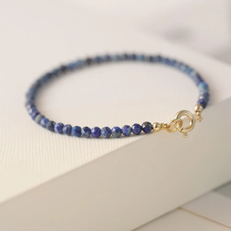 Bransoletka z Buddha Stones, małych lazurytów i lapis lazuli, ultracienkich koralików, balansująca - Image 3