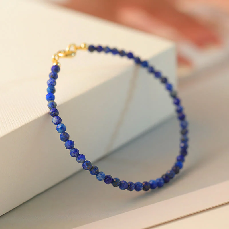 Bransoletka z Buddha Stones, małych lazurytów i lapis lazuli, ultracienkich koralików, balansująca - Image 4