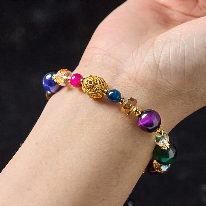 Bransoletka z Buddha Stones Natural Colored Tiger Eye Stone Weight Balance - Image 6